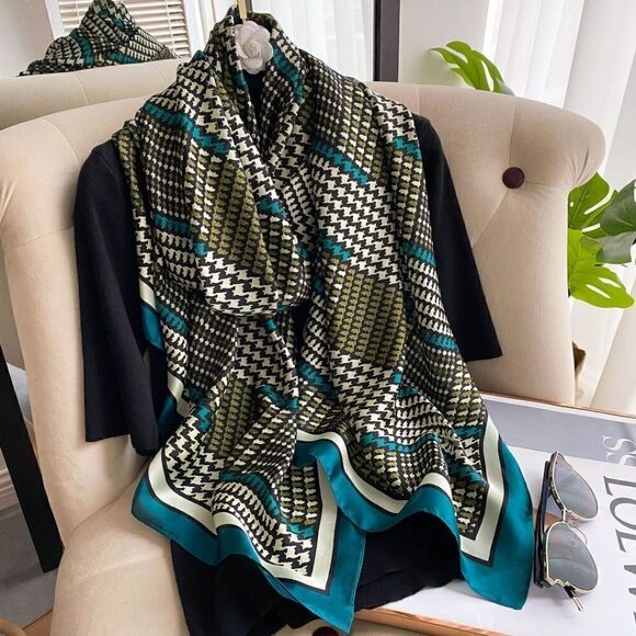 Miss Sheila Long Silky Scarf In 2 Colors - Picture 1 of 7